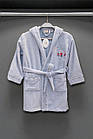Подростковый халат для мальчиков хлопковый 6-8p (122-134 см) Pupilla Jimmy Туреччина Світло-блакитний