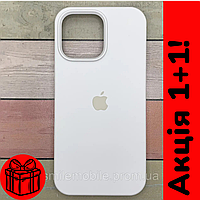 Оригінальний чохол для iPhone 15 Pro протиударний Soft Touch, з мікрофіброю білий (9) whitу