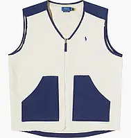 Urbanshop com ua Жилетка чоловіча Polo Ralph Lauren Hi-Pile Fleece Vest Beige/Blue 710917546001 РОЗМІРИ