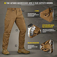 M-Tac брюки тактичні Aggressor Gen II Flex Coyote Brown, фото 6