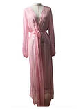 Туніка пляжна рожева шифонова халат пляжний довгий S-M рожевий (TNKLN-rosS), фото 4