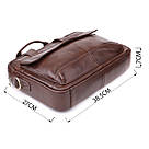 Портфель для чоловіків із натуральної шкіри Vintage 23040 Коричневий, фото 3