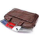 Портфель для чоловіків із натуральної шкіри Vintage 23040 Коричневий, фото 9