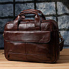 Портфель для чоловіків із натуральної шкіри Vintage 23040 Коричневий, фото 10