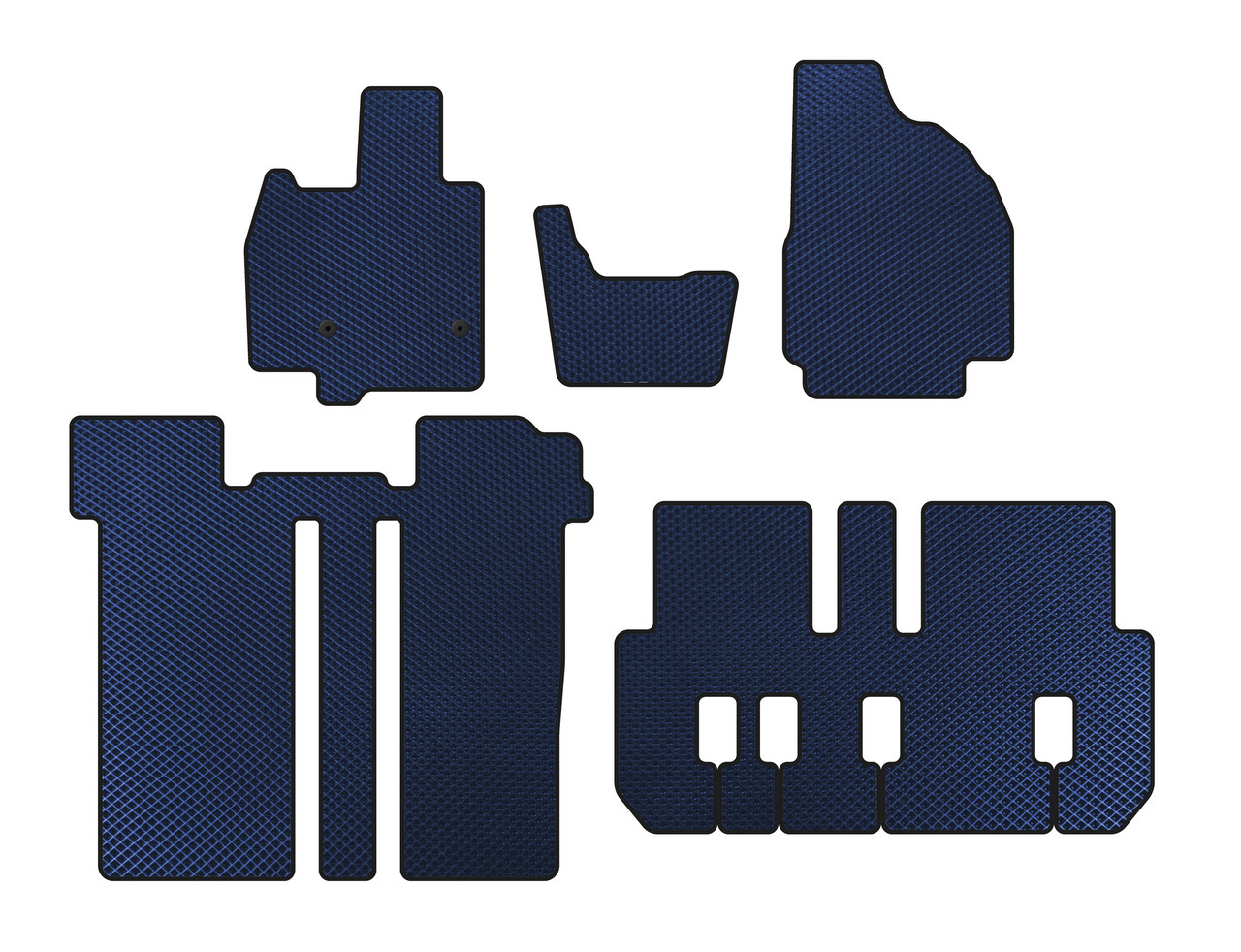 Килимки EVA  3 ряди  6-ти місний  Синій  для Toyota Previa 2006-2019 рр