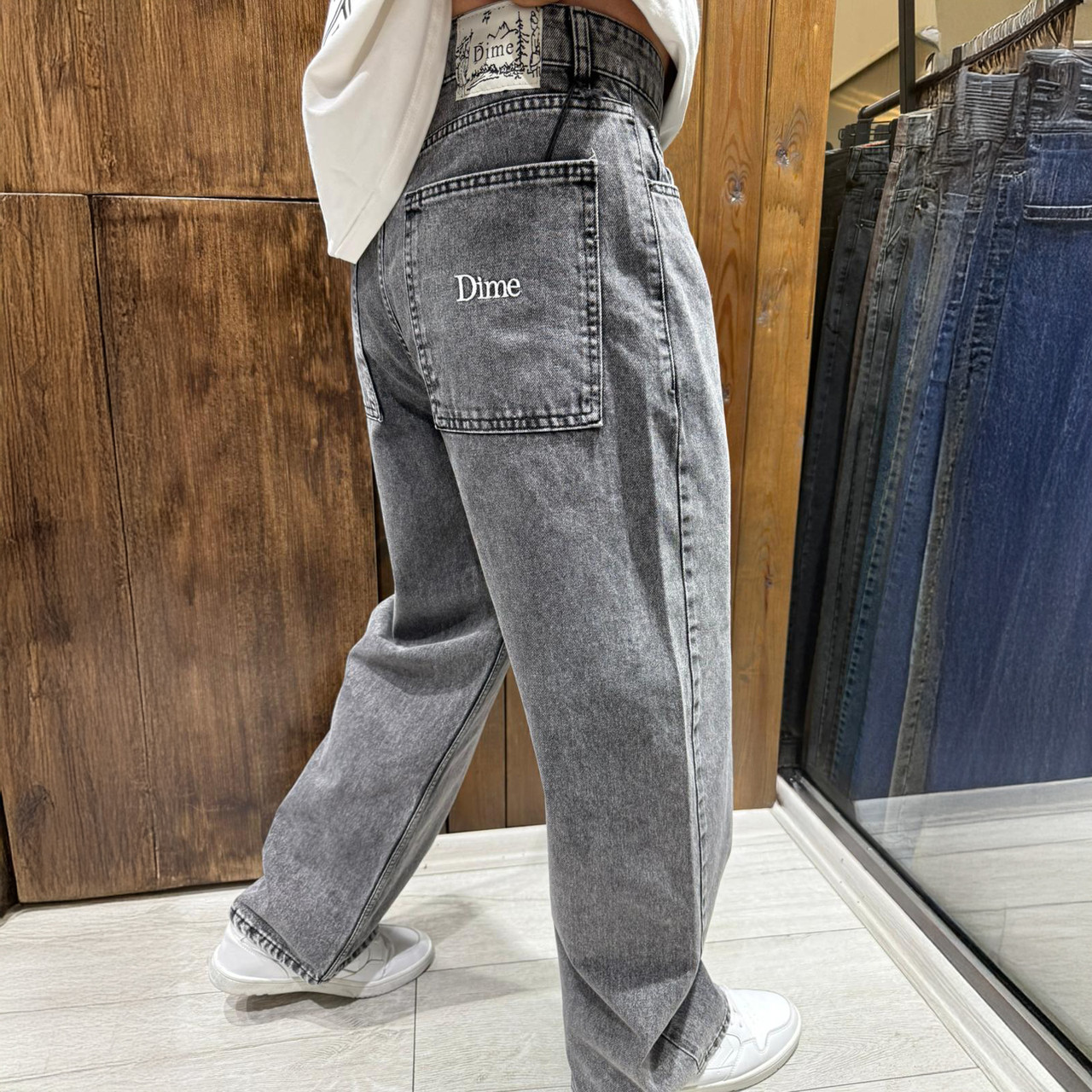 Чоловічі джинси Dime сірі, широкі, оверсайз, скейтерські, у вуличному стилі, фото 1