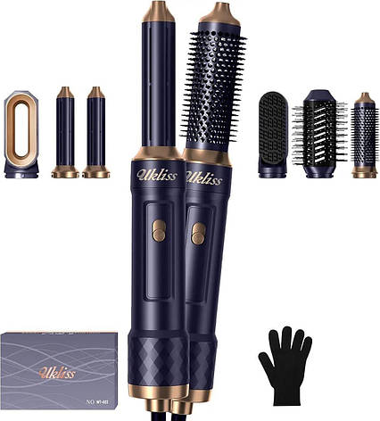 Фен-щітка 6 в 1 для укладання волосся Ukliss DE-622-BLUE-03, Amazon, Німеччина, фото 1