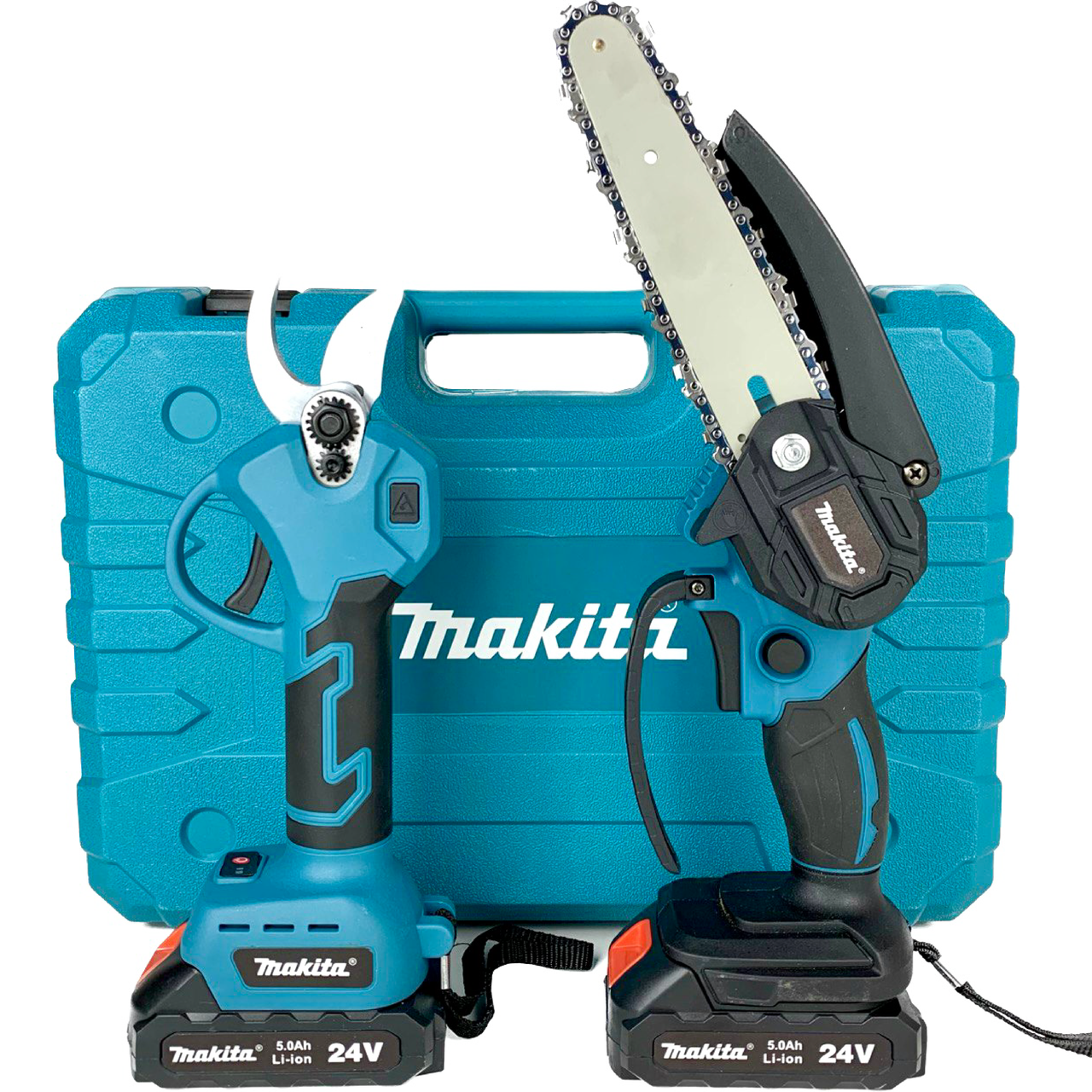 Набір Makita 2в1 (Пила DUC155Z + Секатор DUP270) для обрізання гілок, фото 1