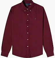 Urbanshop com ua Сорочка чоловіча Polo Ralph Lauren Garment Dyed Button Down Shirt Bordo 710805564046 РОЗМІРИ