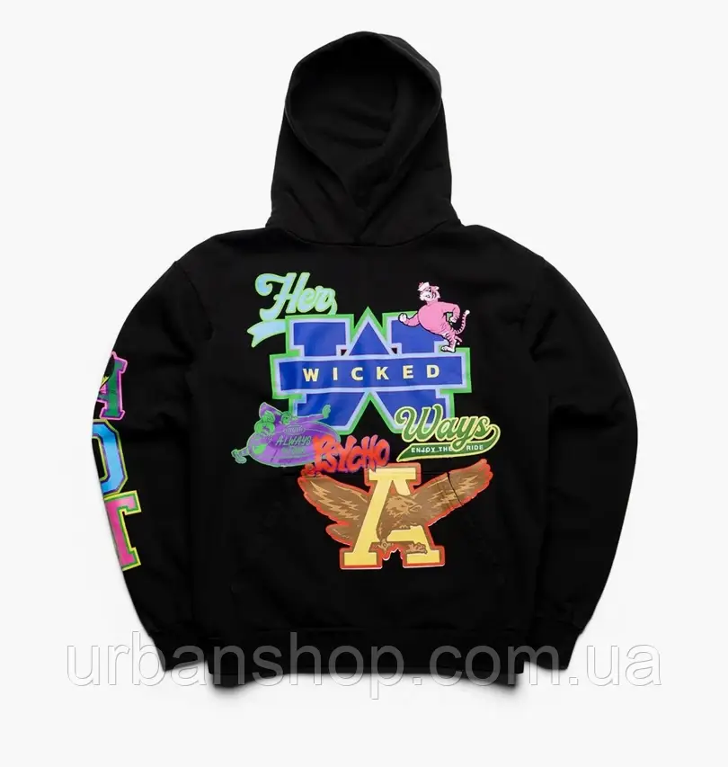 Urbanshop com ua Худі чоловіче Always on Tour Psycho Ways Hoodie Black AOTPWH7 РОЗМІРИ ЗАПИТУЙТЕ