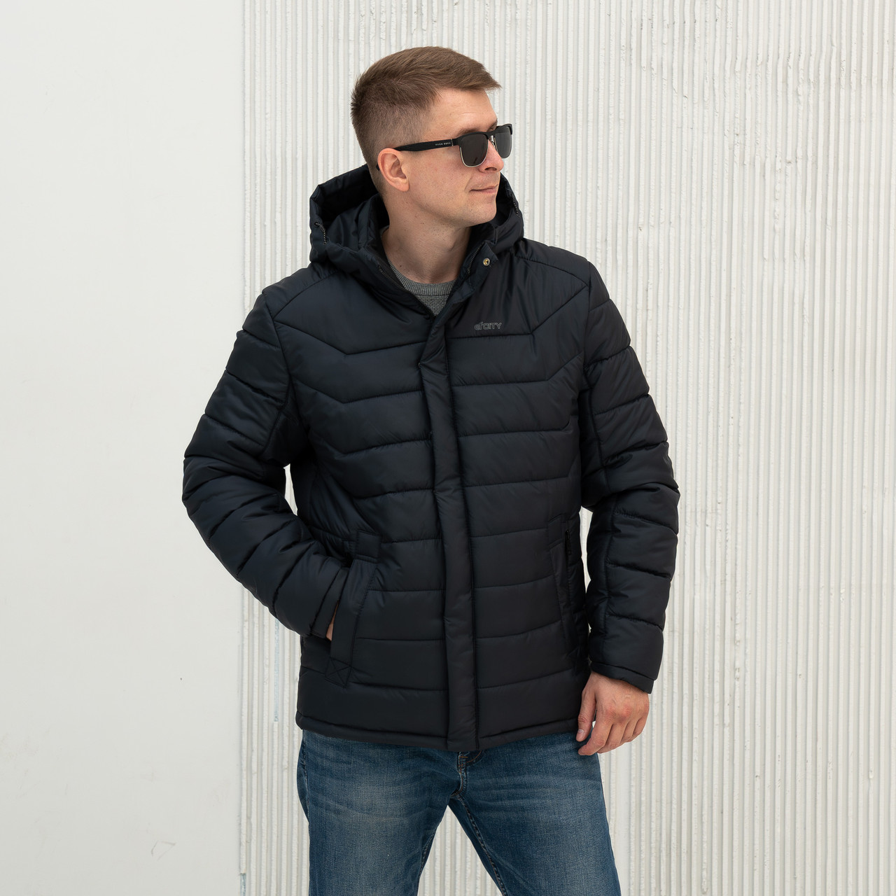 Демісезонна чоловіча куртка від виробника 52,54,56,62,64 темно-синій, фото 1