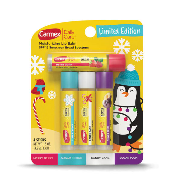 Лімітований набір бальзамів для губ зимова колекція Carmex Daily Care Limited edition, фото 1