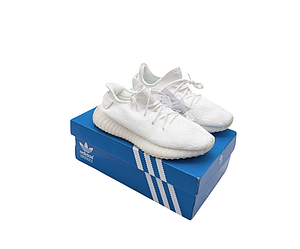 Жіночі кросівки Adidas Yeezy Boost 350 V2 White кеди Адідас Ізі Буст білі легкі літні