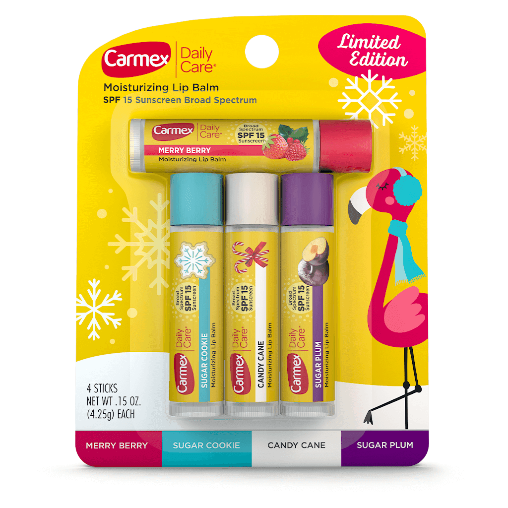 Лімітований набір бальзамів для губ зимова колекція Carmex Daily Care Limited edition, фото 1