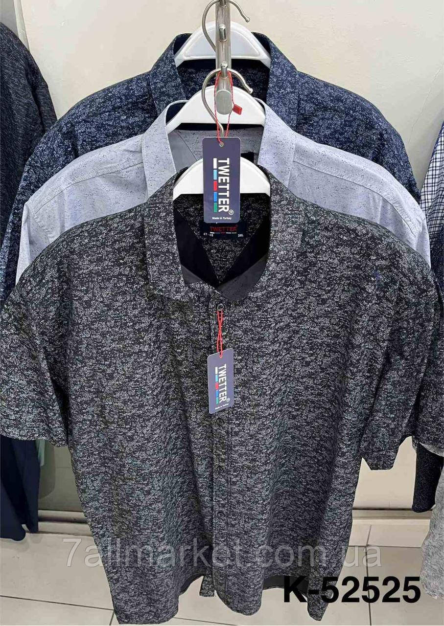 Сорочка чоловіча з коротким рукавом р-ри 3XL-7XL (3кв)"BOMBER" недорого від прямого постачальника