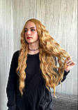 Перука термо пшенична довга хвиляста без чубчика руда (LCI9164), фото 2
