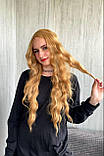 Перука термо пшенична довга хвиляста без чубчика руда (LCI9164), фото 3