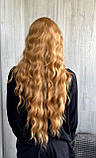 Перука термо пшенична довга хвиляста без чубчика руда (LCI9164), фото 5
