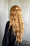 Перука термо пшенична довга хвиляста без чубчика руда (LCI9164), фото 7