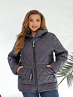 Жіноча Демісезонна куртка плащівка Лаке + синтепон 150 Розміри: 48-50 52-54 56-58