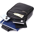 Чоловіча сумка через плече з натуральної шкіри Vintage 23018 Чорний, фото 8