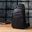 Чоловіча сумка через плече з натуральної шкіри Vintage 23018 Чорний, фото 9