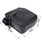 Містка чоловіча сумка на плече з натуральної шкіри Vintage 23022 Чорний, фото 3