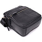 Містка чоловіча сумка на плече з натуральної шкіри Vintage 23022 Чорний, фото 5