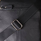 Містка чоловіча сумка на плече з натуральної шкіри Vintage 23022 Чорний, фото 10