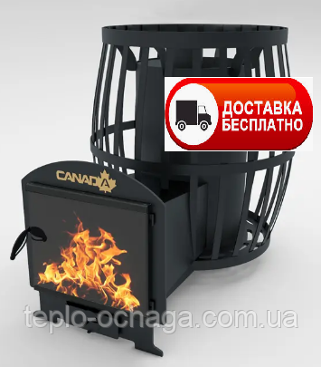 ПІЧ ДЛЯ БАНИ І САУНИ БІЧКА 30 М3 СКЛОМ 400*400 І ВИНОСОМ, фото 1