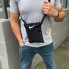 Спортивна сумка месенджер планшетка компактна зручна легка чорна, фото 5