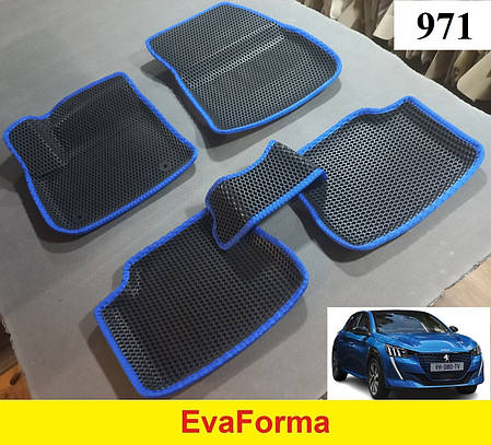 3D килимки EvaForma на Peugeot e-208 '20-, 3D килимки EVA, фото 1