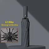 Універсальна парасоля автомат — однотонний дизайн, зручна ручка Mijia 12, фото 2