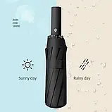Парасоля однотонна автоматична для дощу та сонця Mijia 12 спиць, фото 5
