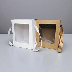 Коробки для паски, панетона, пряникового будиночка, подарунка (200х200х250мм.)