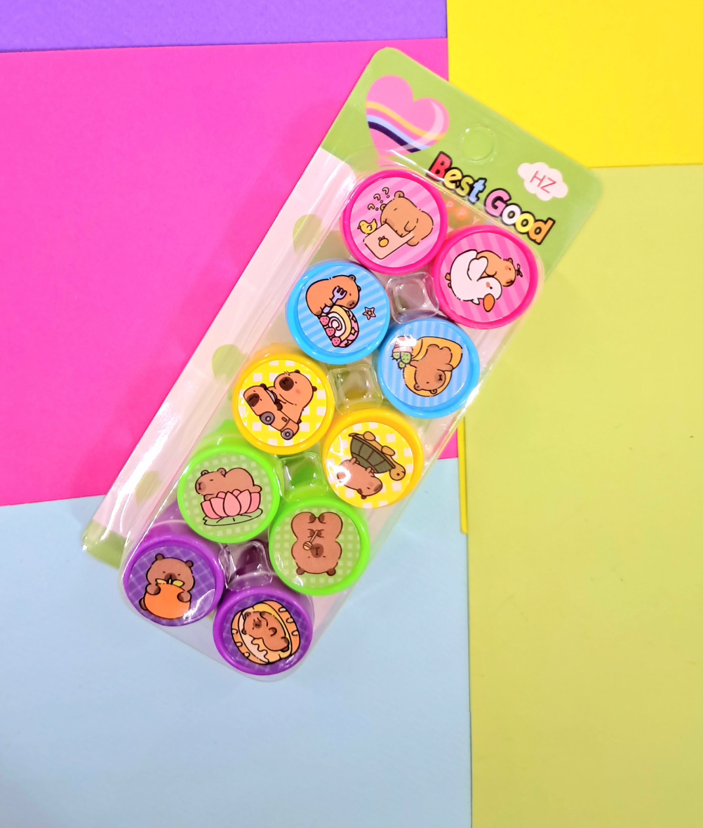 Набір штампів Капібара 10 шт. 25 мм, фото 1