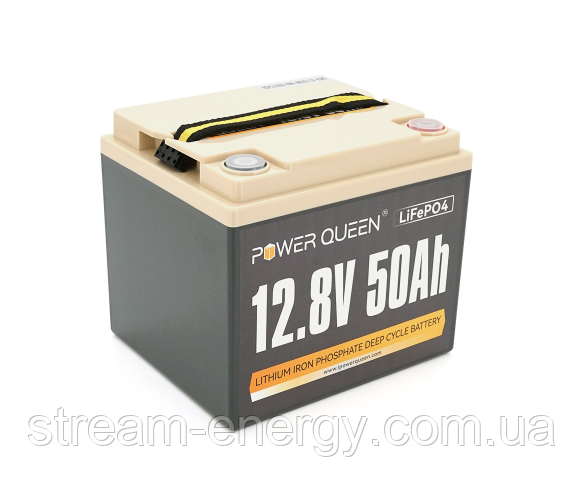 Акумулятор LiFePO4 Power Queen 12.8V 50Ah, фото 1