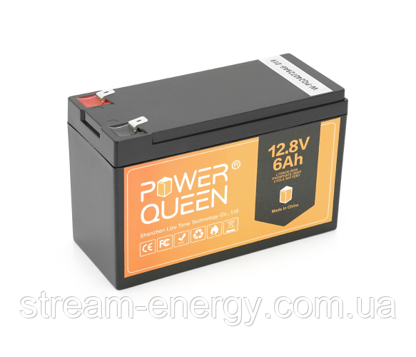 Акумулятор LiFePO4 Power Queen 12.8V 6Ач, фото 1