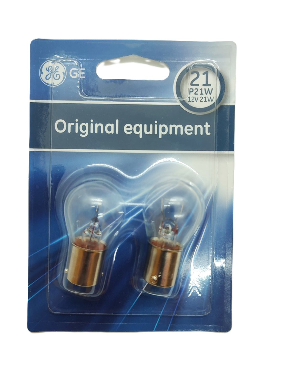 1057 E1 P21W 12 V BA15S GE (показники повороту, аварійної сигналізації) (блістер-ціна за дві лампи), фото 1