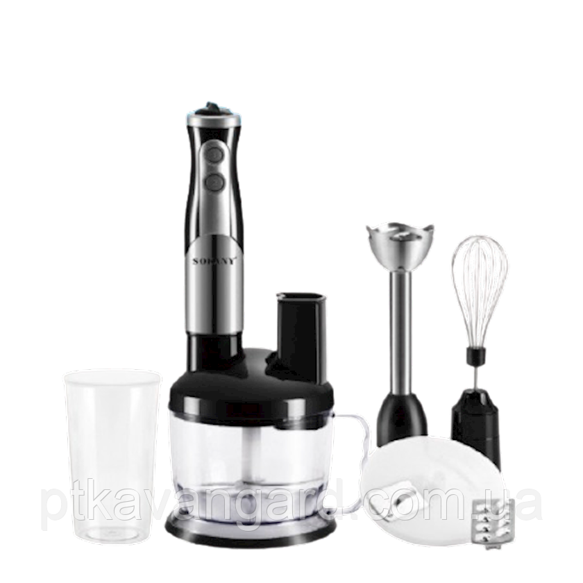 Блендер із чашею занурювальної Sokany 8 в 1 ручний з насадками потужний 700 Вт портативний універсальний міксер SK50118, фото 1