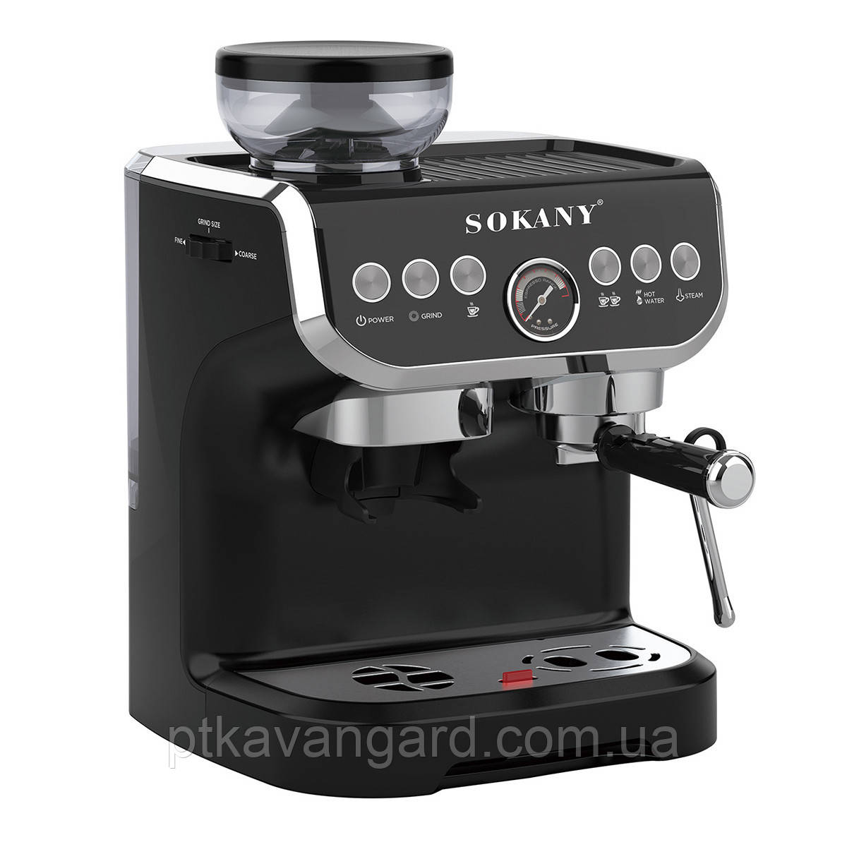 Еспресо-машина rапучинатор із кавомолкою gрофесійна електрична еспресо-машина Sokany 2 л SK-6866, фото 1