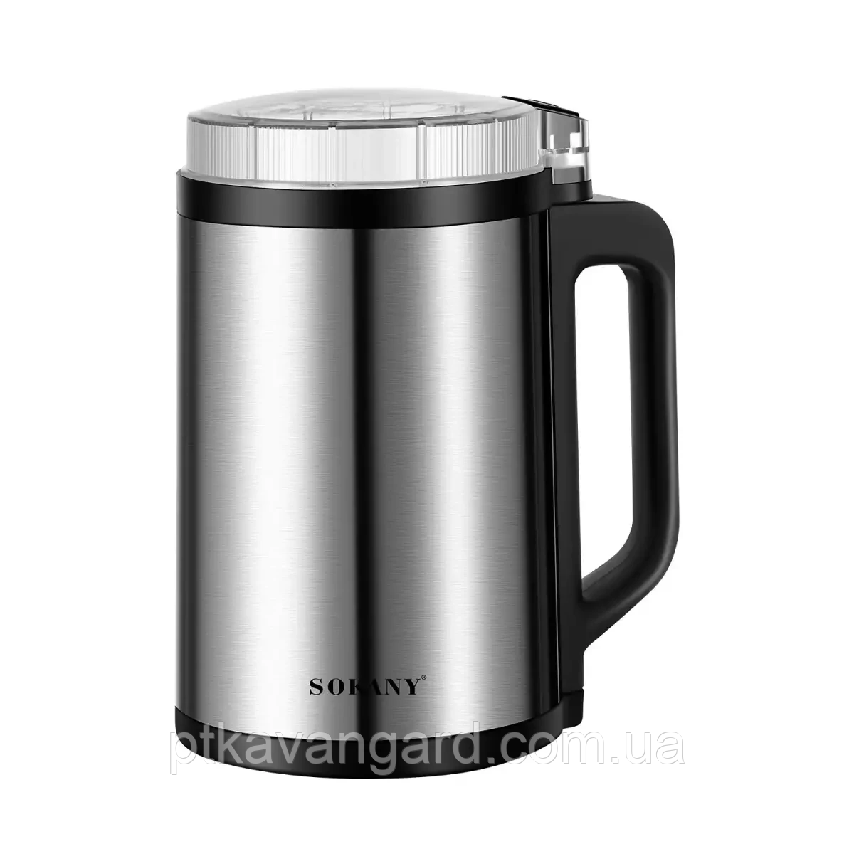 Кавомолка електрична 300 Вт автоматична 140 г для дрібного помолу із нержавіючої сталі Sokany SK-04021, фото 1