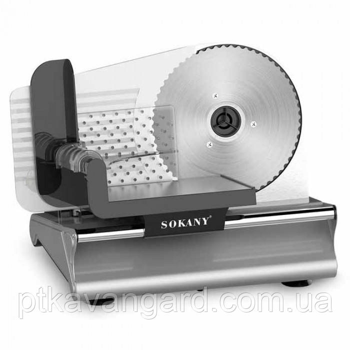 Слайсер професійний Sokany 500 Вт скиборізка для м'яса SK-446, фото 1