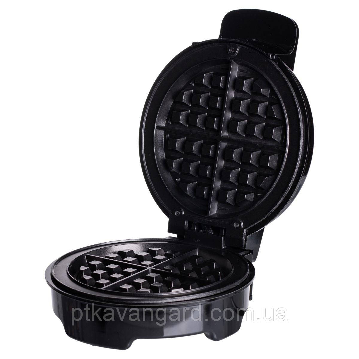 Вафельниця для бельгійських вафель з антипригарним покриттям і LED-індикатором 1000 Вт кругла Sokany SK-519, фото 1