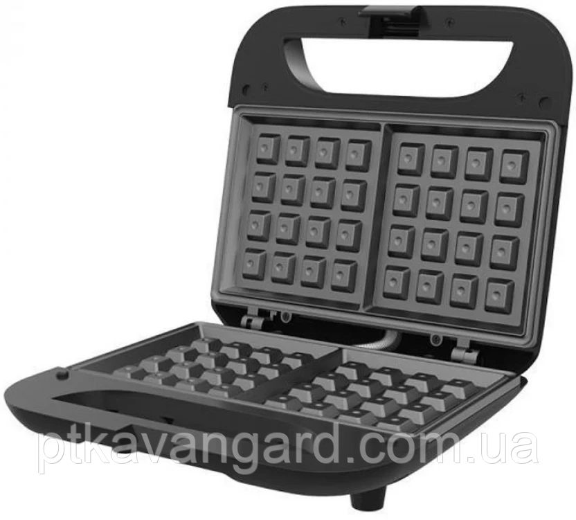 Вафельниця з антипригарним покриттям, швидким нагріванням і квадратною формою вафель 750 Вт Sokany SK-08070, фото 1