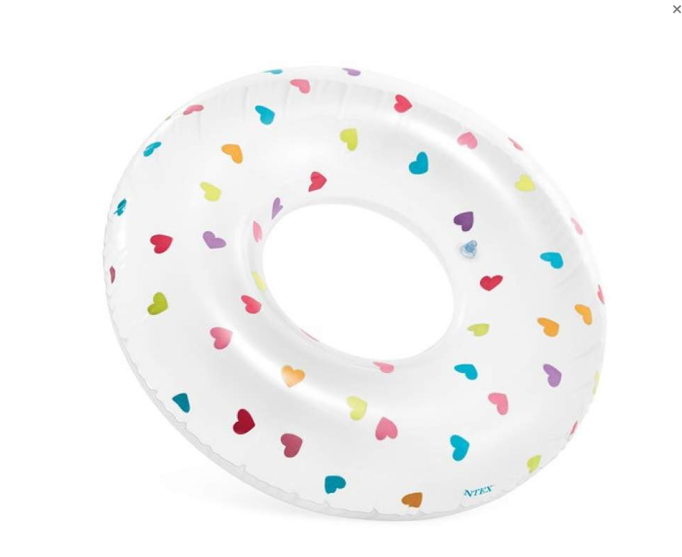 Надувний круг для плавання Серце 81 см Intex 59259np для дітей від 8 років Надувне коло для дорослих плавальний круг, фото 1