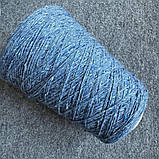 Мериносовий твід Northpole Filpucci джинсовий, 635 грамів, фото 3