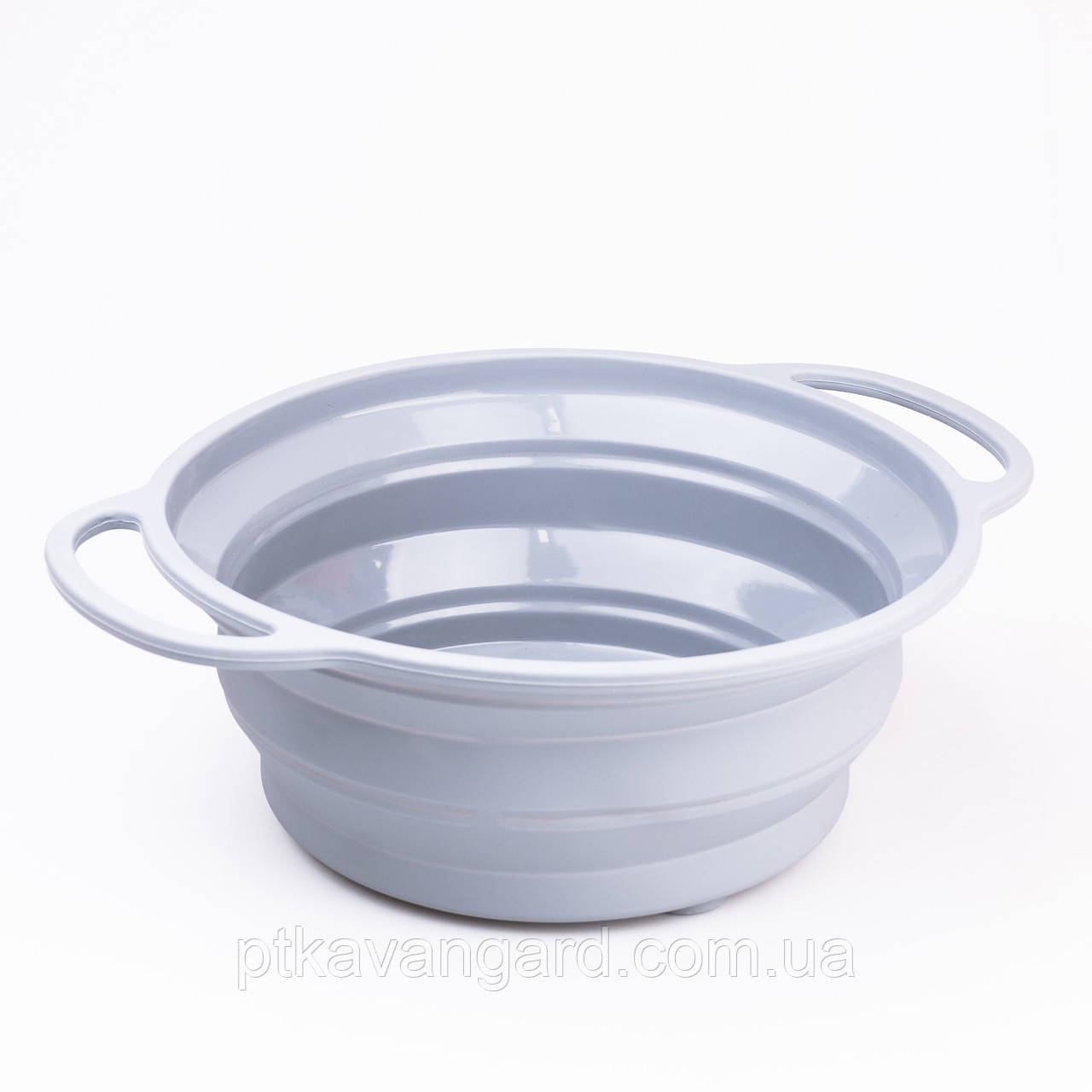 Друшляк 2.6 л силіконовий складаний з ручками 2.6 л Сірий HP34544G, фото 1
