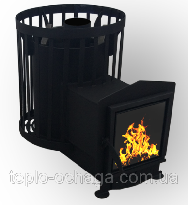 ПІЧ ДЛЯ БАНИ БІЧКА 30 М3 З ВИНОСОМ І СТЕКЛОМ 305*305, фото 2