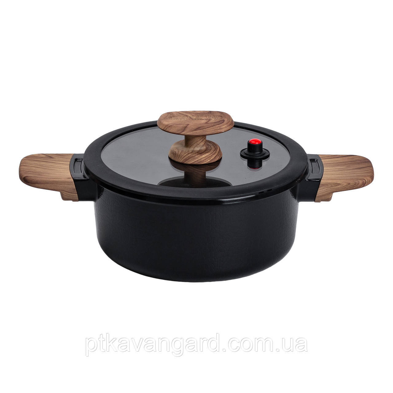 Алюмінієва каструля з керамічним покриттям антипригарним 2.5 л Ø 20 см чорний MGC HP-4-452B, фото 1